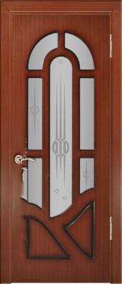 Дверь межкомнатная Шпон ФЛ Италия ДО 2,0х0,8 м, цвет макоре, стекло матовое
